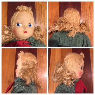 Vintage GEORGENE AVERILLE Novelties GIRL SCOUT Cloth Doll Molded Face 2
