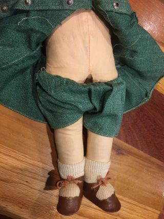 Vintage GEORGENE AVERILLE Novelties GIRL SCOUT Cloth Doll Molded Face 3