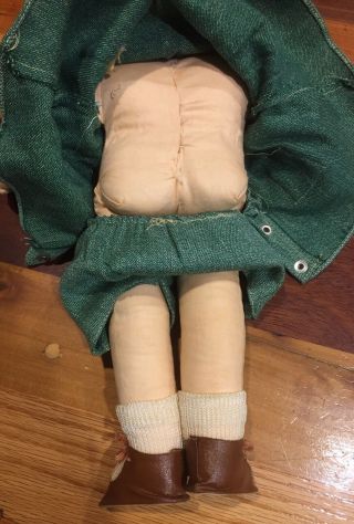 Vintage GEORGENE AVERILLE Novelties GIRL SCOUT Cloth Doll Molded Face 5