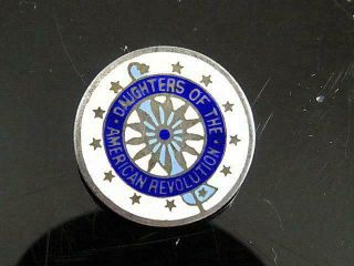 Vintage Dar Daughters Of The American Revolution Sterling Silver Pin