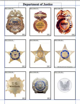 U.  S.  MARSHAL CHRONOLOGY OF BADGES Booklet by LUCAS 6