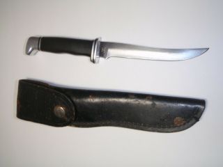 Buck 121 (1972 - 1986) Fishing / Hunting Knife U.  S.  A.  W/black Sheath