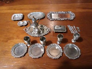 Vintage Miniature Serving & Dining Set Imperial 1978 Silverplate