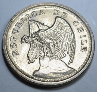 Chile Bu 1932 10 Centavos Silver Ten Cent Antique Chilean Currency Coin Money