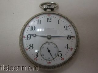 Antique Illinois Pocket Watch Grade 405 12s 17j Small Dress Keystone Case Runs