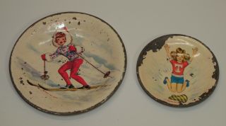 Vintage Ideal Tammy Licensed Metal Tea Set Large & Small Plates Dishes