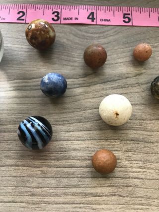 Antique Clay Marbles & Sulphide 2