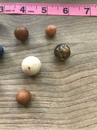 Antique Clay Marbles & Sulphide 3