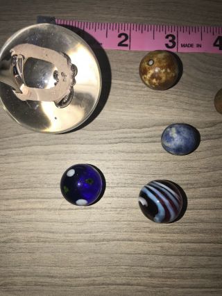 Antique Clay Marbles & Sulphide 6