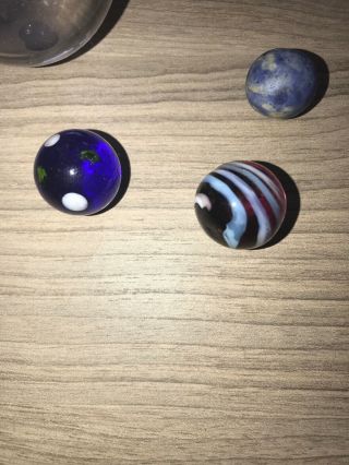 Antique Clay Marbles & Sulphide 7