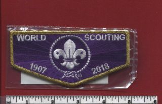 Hot At 2019 24th World Scout Jamboree: - Ltd.  Ed.  Gold Mylar Border Flap W