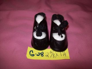 Leatherette Vintage Lqqk Shoes For Med/large Dolls 2 5/8 X 1 1/4 G - 28