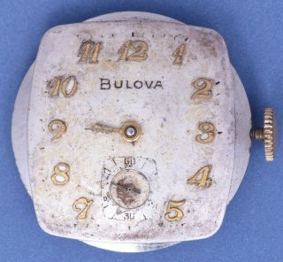 Bulova 11AC 1957 Vintage 11.  5L 17j Mvt w/Dial Good Balance Staff Parts/Repairs 2