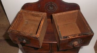 ESTATE fresh - Antique civil war era primitive farm house 8 drawer spice cabinet 4