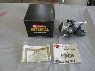 Vintage Garcia Mitchell Model No.  906 Spinning Reel Oriainal Box & Paper Work