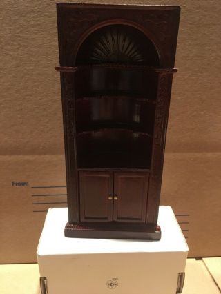 Vintage Dollhouse Miniature Wood Display Case Shelf Cabinet - Shackman