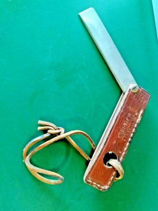 Vintage Gerber Folding Knife Sharpener Steel Hone