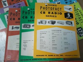 23 VOLUMES VINTAGE SAMS PHOTOFACT CB RADIO SERIES BOOKLETS MANUALS 1960 ' s - 1970 ' s 5