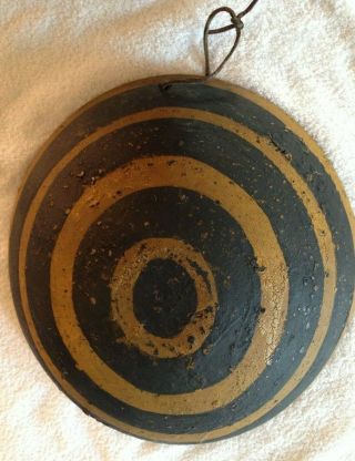 Primitive Antique/vintage Wood Wooden Dough Bowl Part Painted