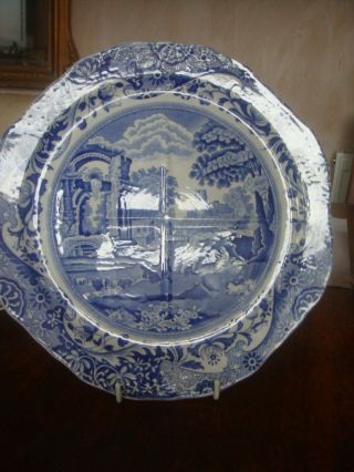 Antique /vintage Blue White Segmented Plate By Copeland Spode S Italian