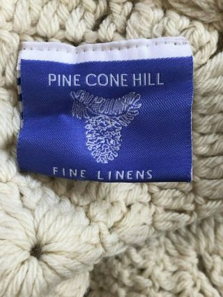 Pine Cone Hill Cream/Antique White,  Crochet Wool Kingsize Bedspread - 8 ' x 10 ' 6