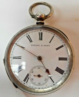 Antique Silver Cased Swiss Made Cylinder Pocket Watch,  Circa 1890,  Buy Now £30