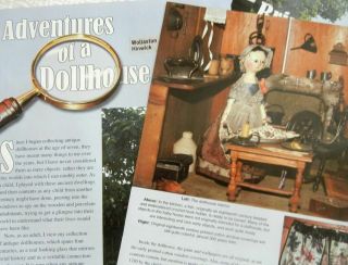 14p History Article Pics - Antique 18thc Queen Anne Hinwick Baby Dollhouse