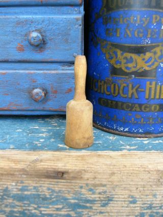 Tiny Early Antique Wood Toy Masher Surface
