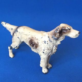 Antique Victorian Cold Painted Spelter Figure of a Hunting Dog 3