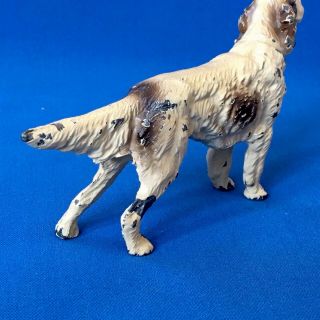 Antique Victorian Cold Painted Spelter Figure of a Hunting Dog 4