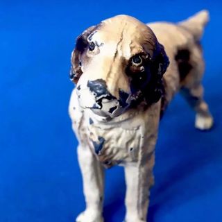 Antique Victorian Cold Painted Spelter Figure of a Hunting Dog 7