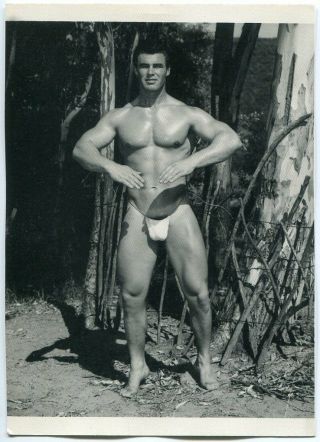 Vintage 1950s 4x5 Bruce Of Los Angeles Iconic Model Keith Stephan Trimmed Print