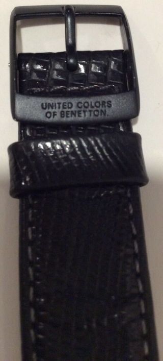 Vintage 1990s Colors of Benetton Chronograph Alarm Blue & Black Wrist Watch NOS 3