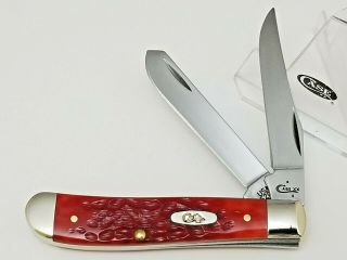 2018 Case Xx Usa 6207 Cv Mini Trapper Knife 3 1/2 " Red Bone Handle
