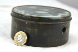 antique 4 inch antique BRASS FRAMED condensor lens,  magic lantern 3