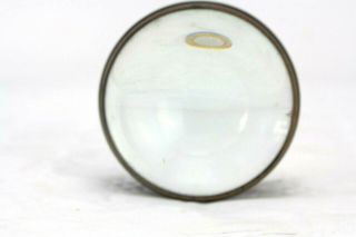 antique 4 inch antique BRASS FRAMED condensor lens,  magic lantern 4