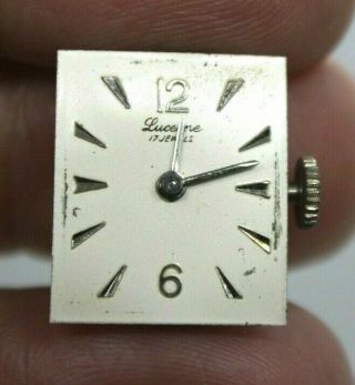 Old Vintage 10k White Goldl Mesh Lucerne 17 Jewel Wrist Watch Stainless Steel 7