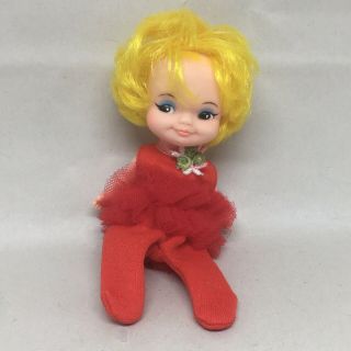 Vintage Betty Ballerina Yellow Hair Remco Finger Ding Doll Puppet Toy 1969