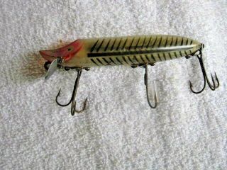 Rare Old Heddon Vamp Spook Lure Lures Gold Eyes And Red Eye Shadows