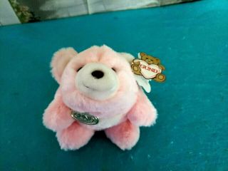 Gund Vintage 1980 Snuffles Snuff Pink Plush 7 " Bear All Tags 2130