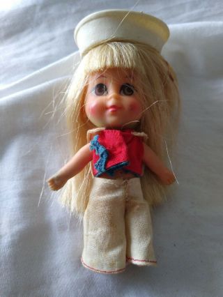 Lola Liddle Kiddles Little Sailor Doll Outfit And Hat Vintage 1966 Made In Japan