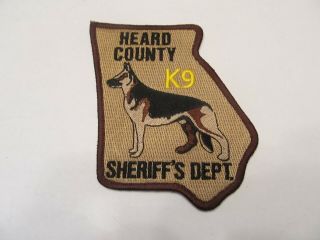 Georgia Heard Co Sheriff K - 9 Unit Patch