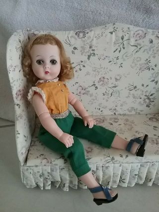 Vintage Madame Alexander Blonde Lissy Doll Tagged Top,  Green Capri Pants & Top