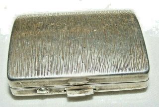 Vintage Sterling Silver Pill Box Textured Bark Detail Marked On Fastening