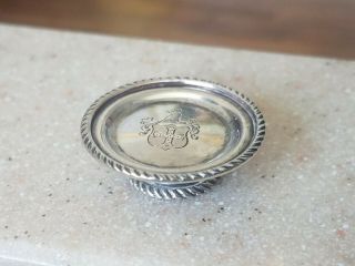 Antique Vintage Dollhouse Miniature Sterling Silver Footed Tray 1:12