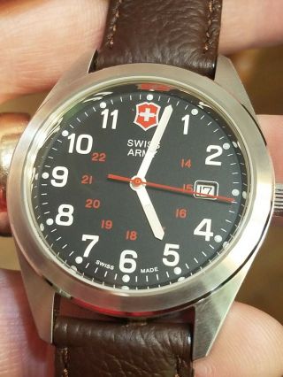 Swiss Army Victorinox 241083 100m Wr Full Sized 40mm Stainless Steel Watch
