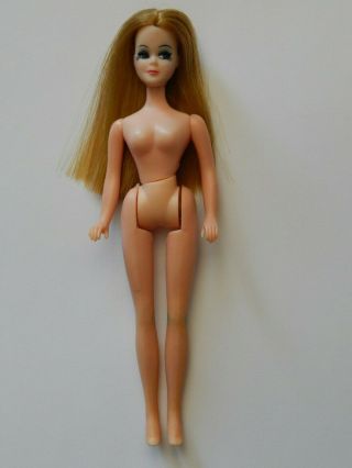 Vintage 1970 Topper Corp Dawn Nude 6.  5 " Doll Rooted Eyelashes Made In Hong Kong