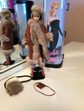Vintage 1966 Mattel Barbie Twist & Turn Made In Japan With Case And Outfit