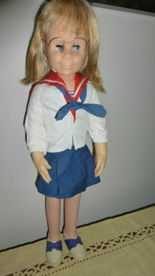 Vintage Charmin Chatty Cathy Doll In Outfit
