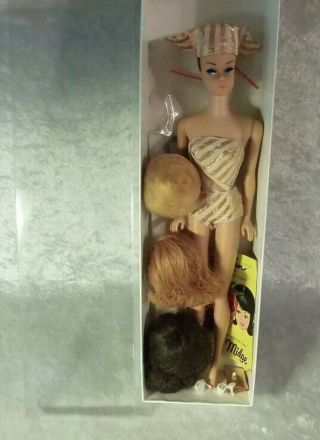 1964 Vintage Japan Fashion Queen Barbie With Wigs Outfit & Storage Box